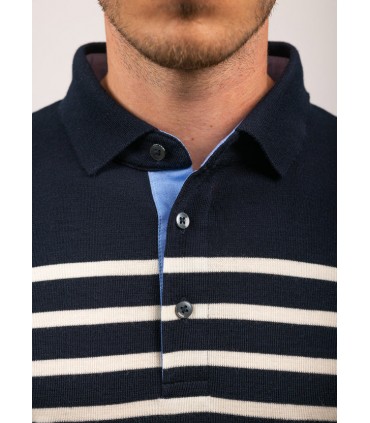 Polo ml saint-james k8-navy/bla