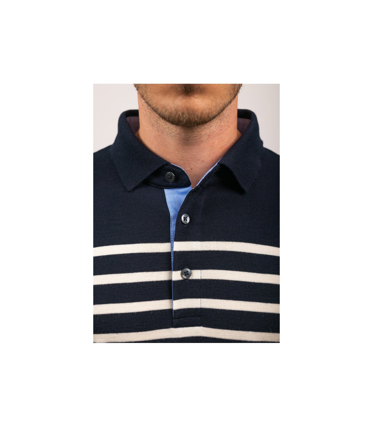 Polo ml saint-james k8-navy/bla