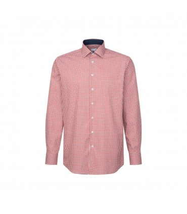 Chemise ml fantaisie seidensticker 66orange