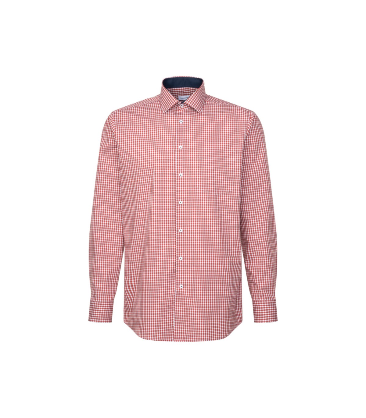 Chemise ml fantaisie seidensticker 66orange