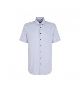 Chemise mc fantaisie seidensticker 13bleu