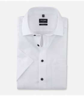 Chemise mc uni olymp 00blanc