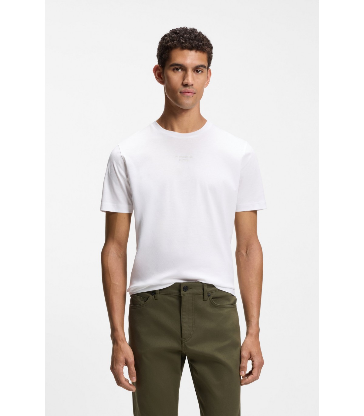 Tee shirt mc boss green 100white