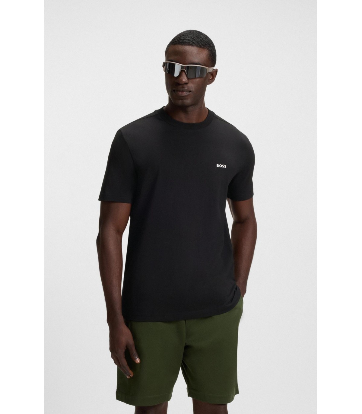 Tee shirt mc boss green 001black