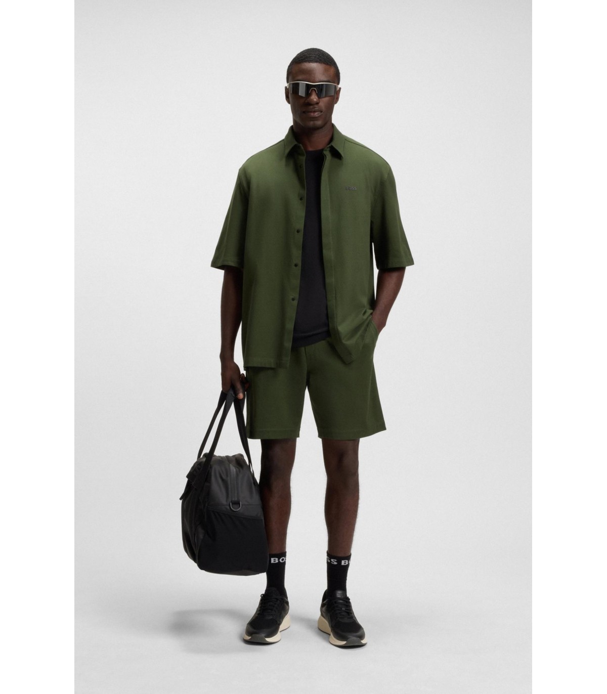 Tee shirt mc boss green 001black