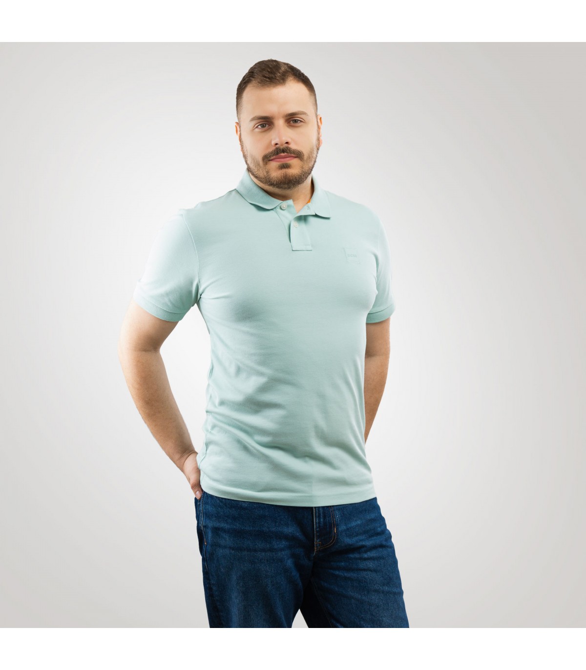 Polo mc boss orange 446turquoise/aqua