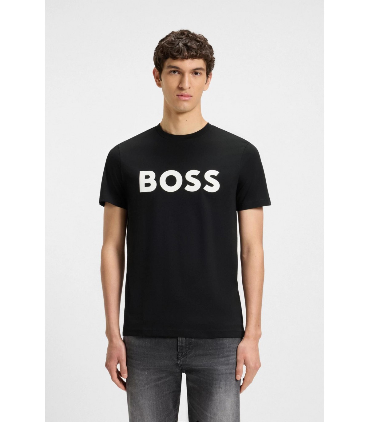 Tee shirt mc boss orange 001black