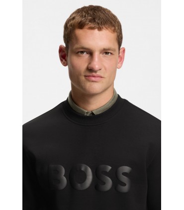 Sweat col rond boss green 001black