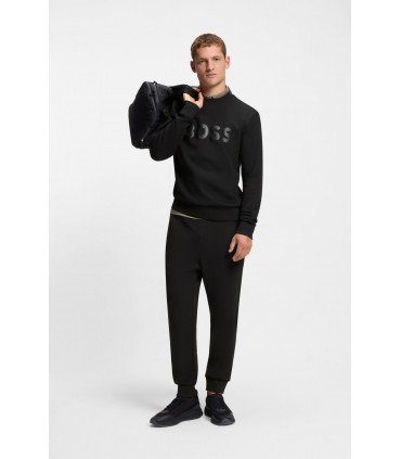 Sweat col rond boss green 001black