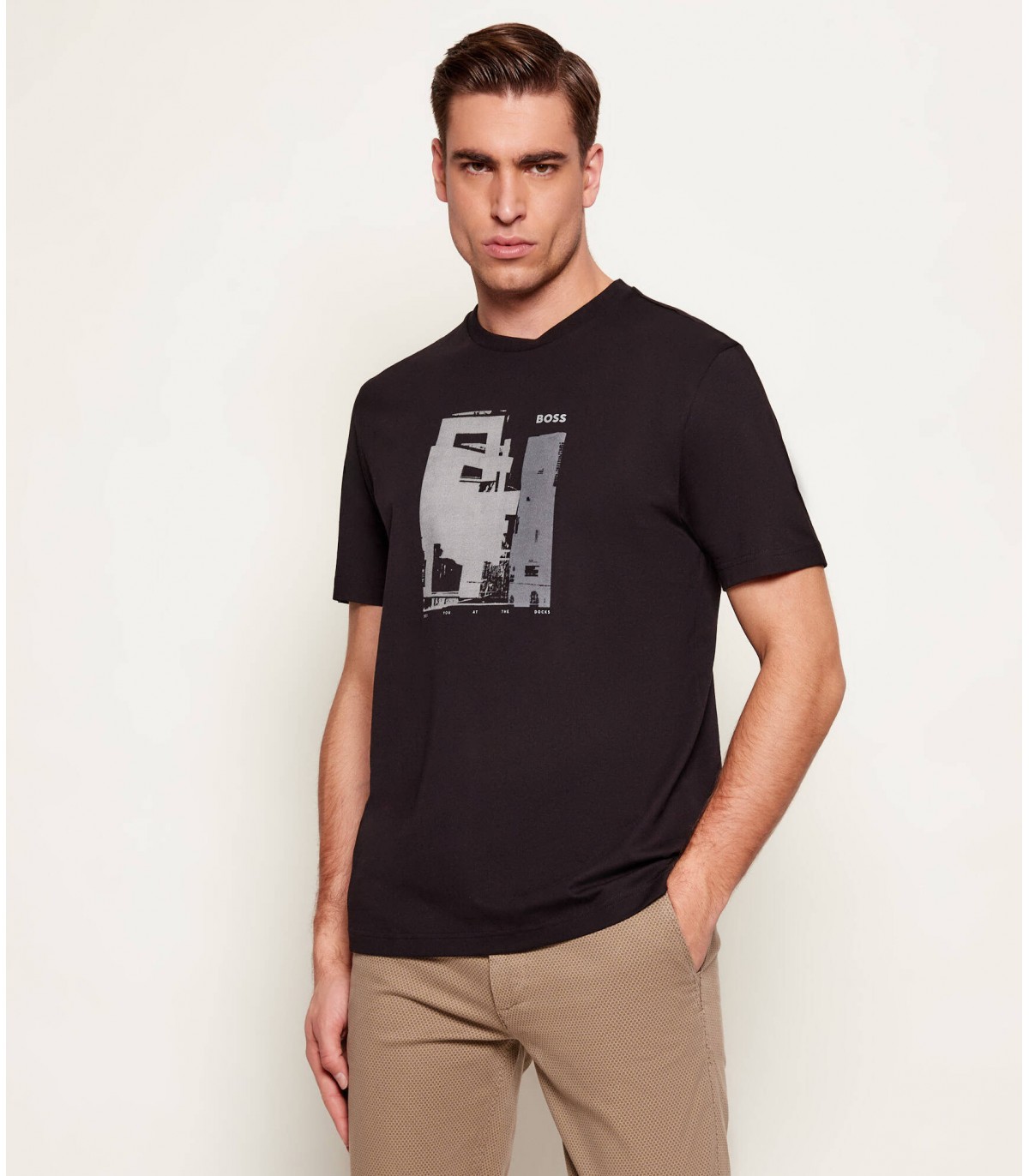 Tee shirt mc boss orange 001black