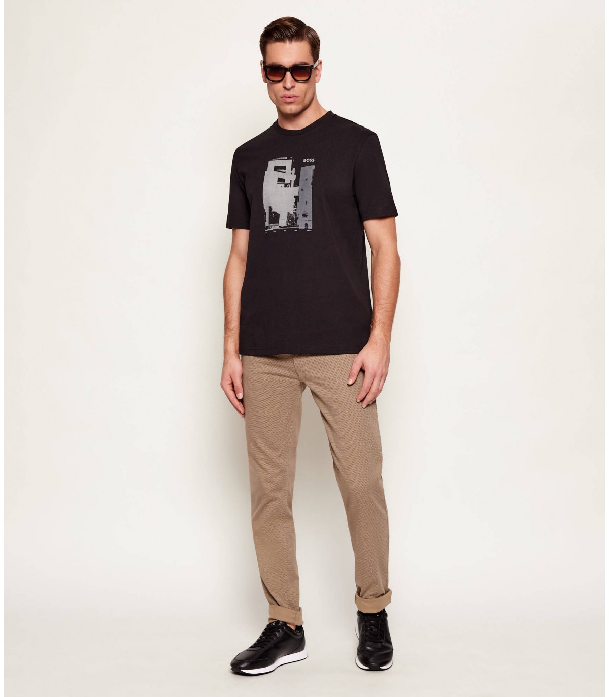 Tee shirt mc boss orange 001black
