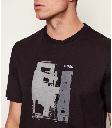 Tee shirt mc boss orange 001black