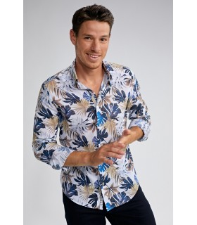 Chemise ml benson & cherry blanc-marine