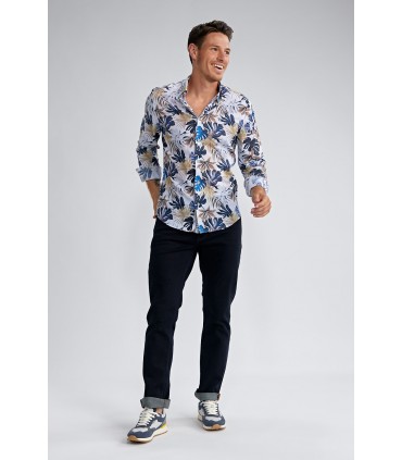 Chemise ml benson & cherry blanc-marine