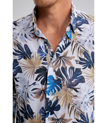 Chemise ml benson & cherry blanc-marine