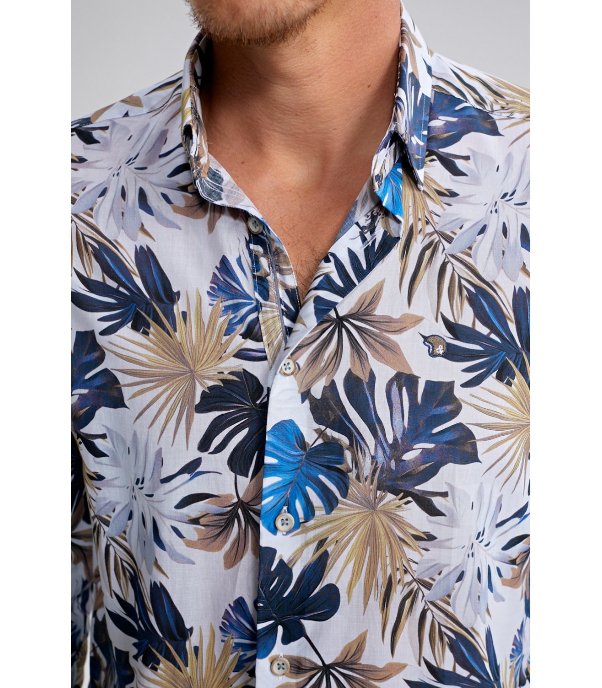 Chemise ml benson & cherry blanc-marine