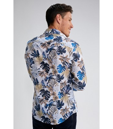 Chemise ml benson & cherry blanc-marine