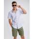 Chemise mc benson & cherry blanc-beige