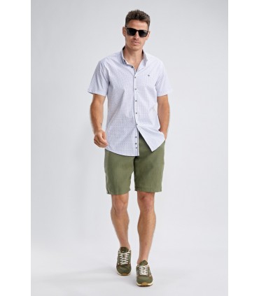 Chemise mc benson & cherry blanc-beige