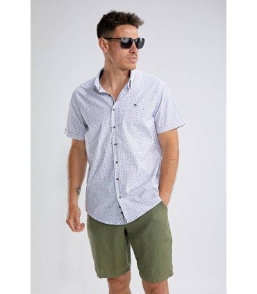Chemise mc benson & cherry blanc-beige