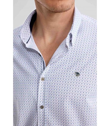 Chemise mc benson & cherry blanc-beige