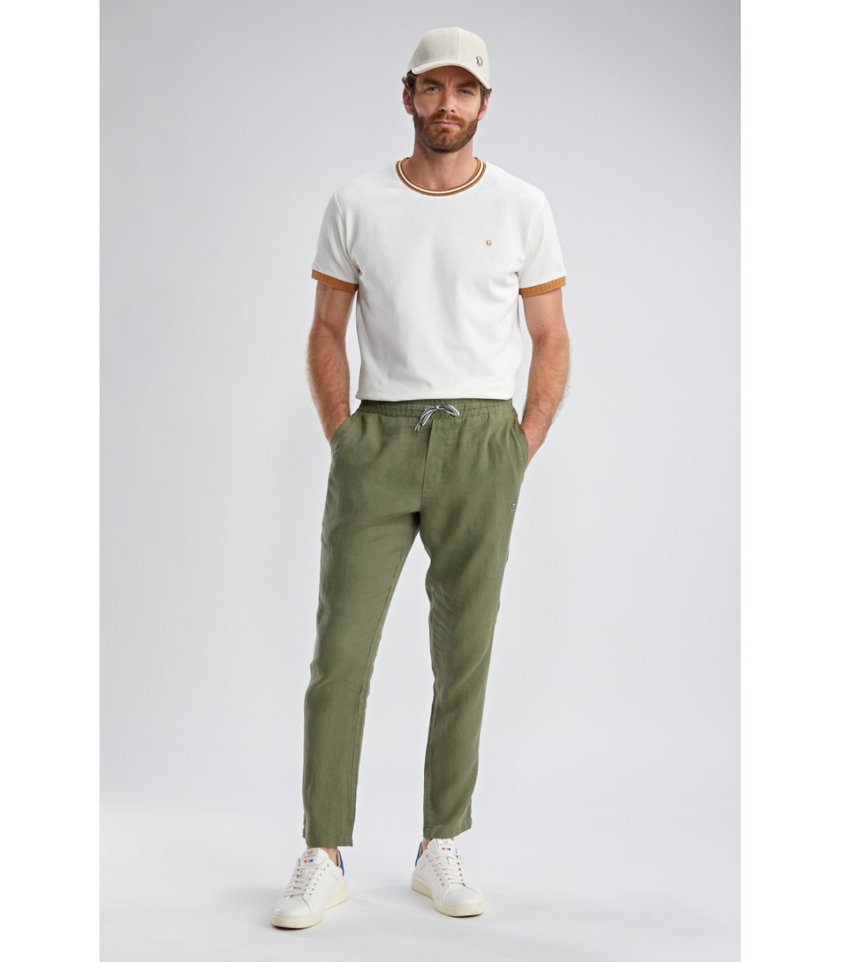 Pantalon chino benson & cherry kaki