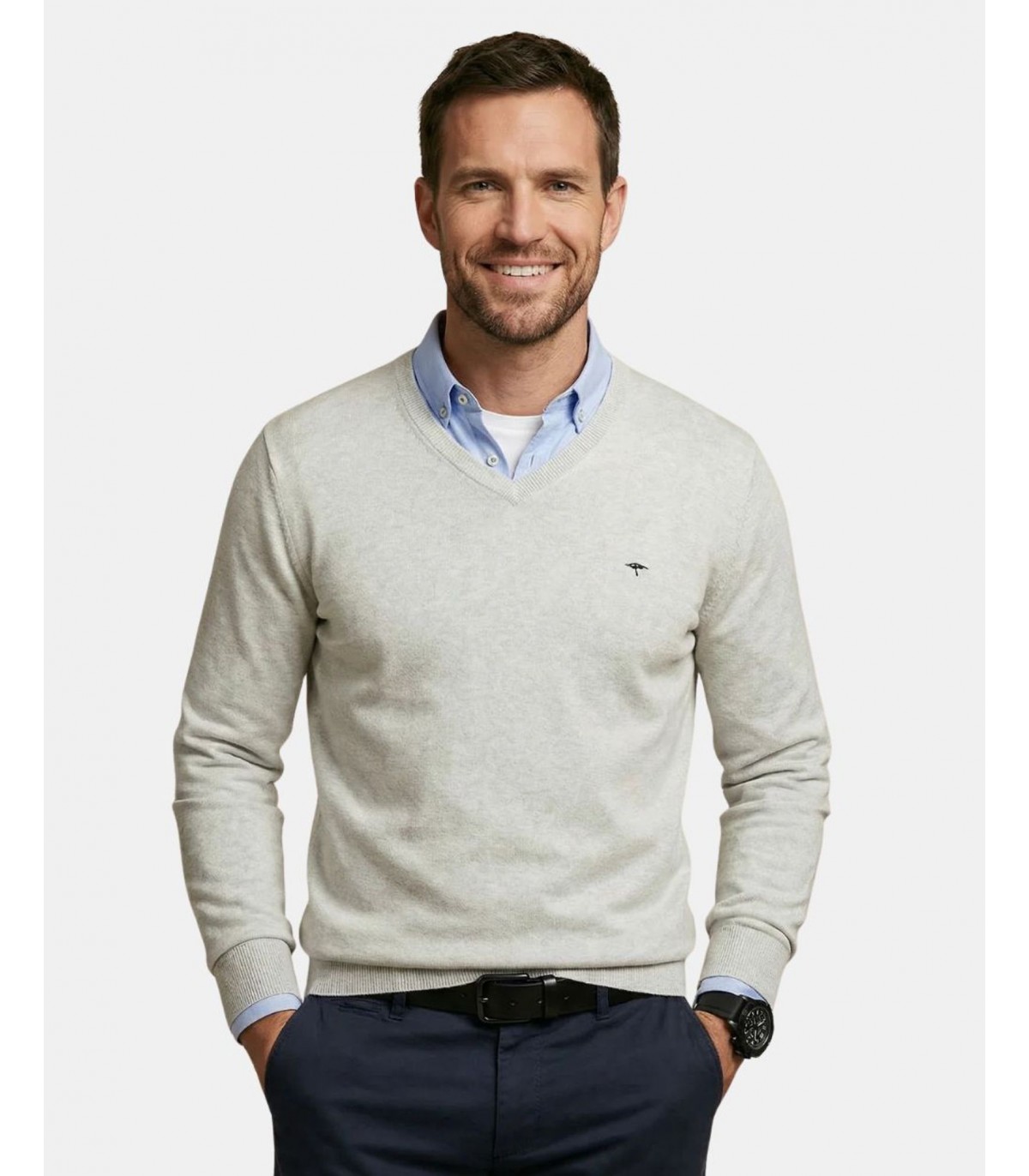 Pull col v fynch hatton 824offwhite
