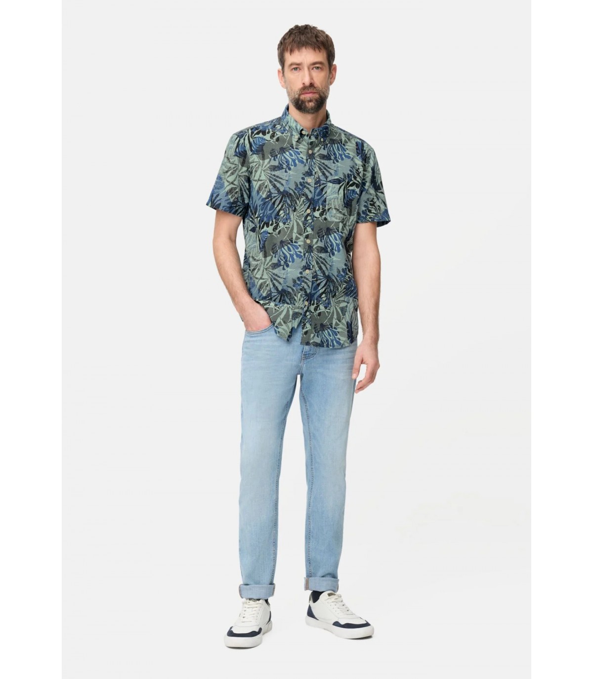Chemise mc camel 44indigo