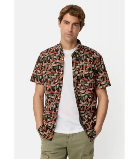 Chemise mc camel 66orange