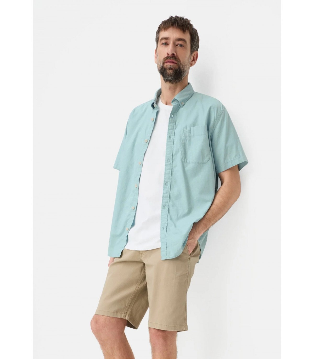 Chemise mc camel 32turquoise