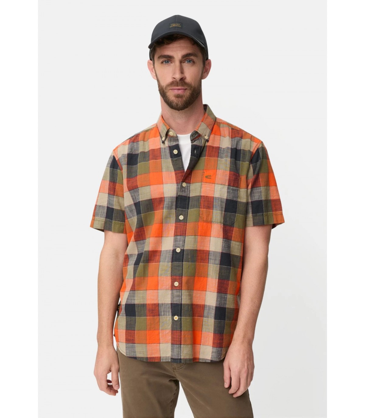 Chemise mc camel 66orange