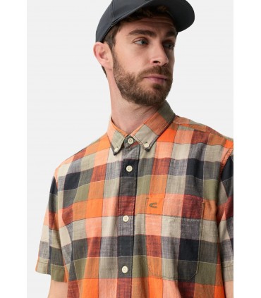 Chemise mc camel 66orange