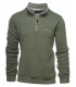 Pull col zippe ethnic blue tilleul