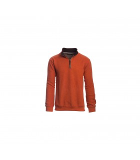Pull col zippe ethnic blue orange