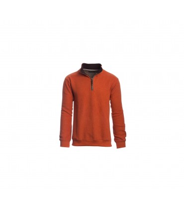 Pull col zippe ethnic blue orange
