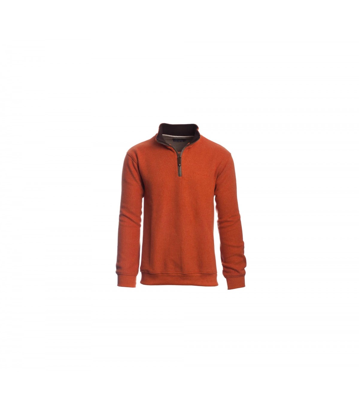 Pull col zippe ethnic blue orange