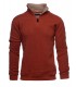 Pull col zippe ethnic blue rouille