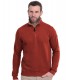 Pull col zippe ethnic blue rouille