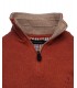 Pull col zippe ethnic blue rouille