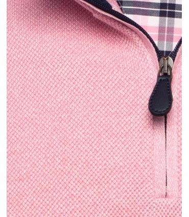 Pull col zippe ethnic blue rose