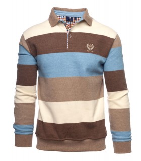 Polo ml ethnic blue ciel