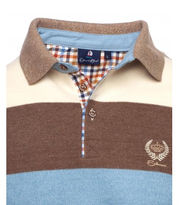 Polo ml ethnic blue ciel
