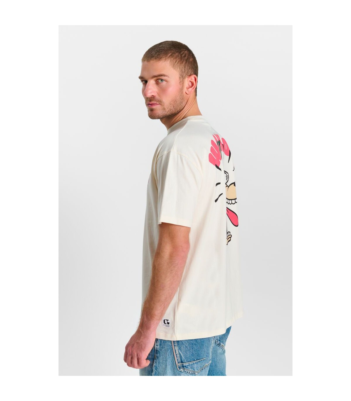 Tee shirt mc tps cerises 1036offwhite
