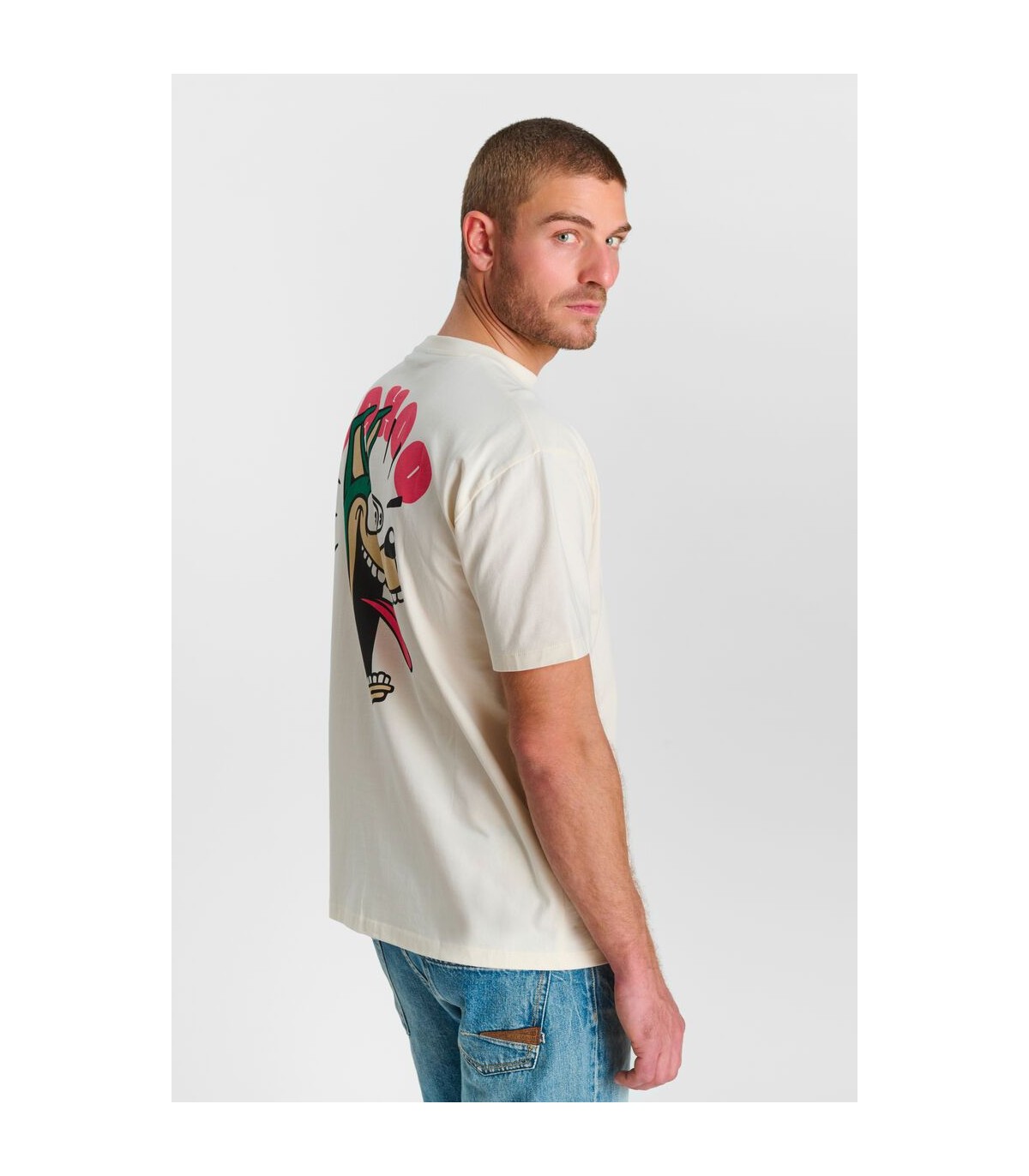 Tee shirt mc tps cerises 1036offwhite