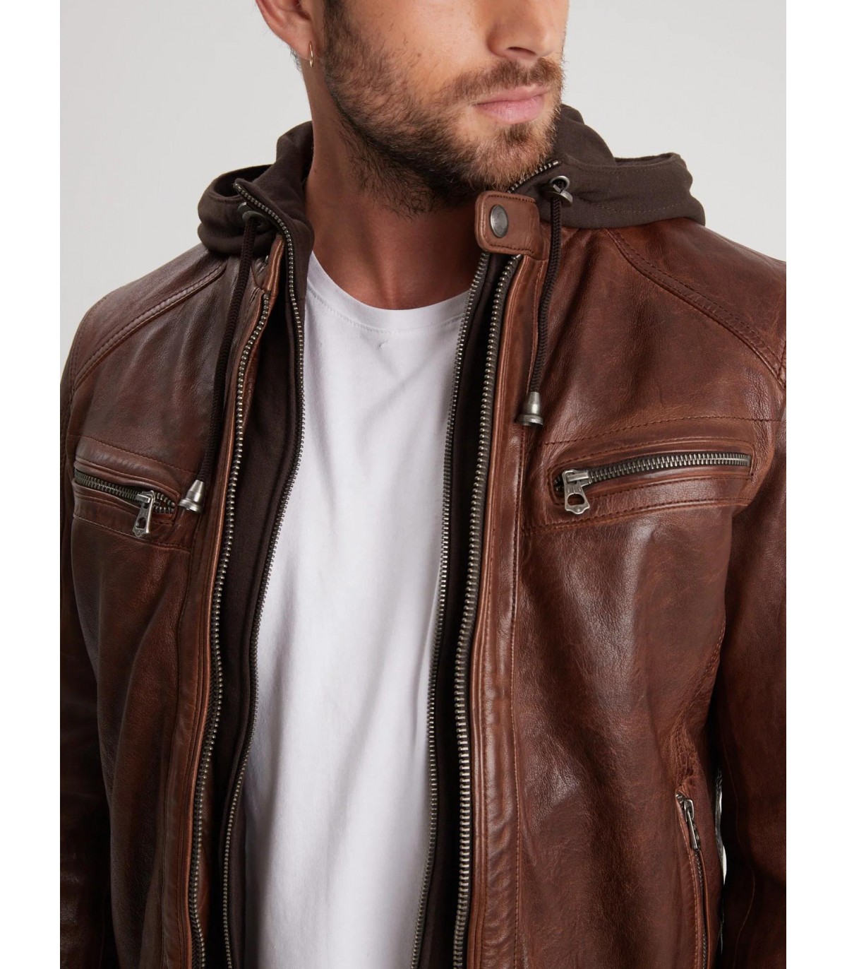 Blouson daytona darkcognac