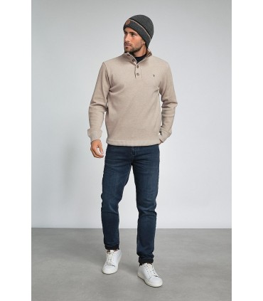 Pull col zippe benson & cherry taupe