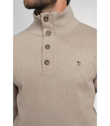 Pull col zippe benson & cherry taupe