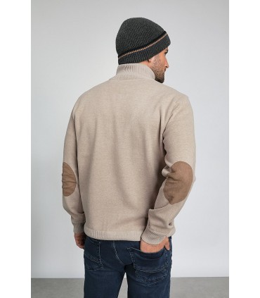 Pull col zippe benson & cherry taupe