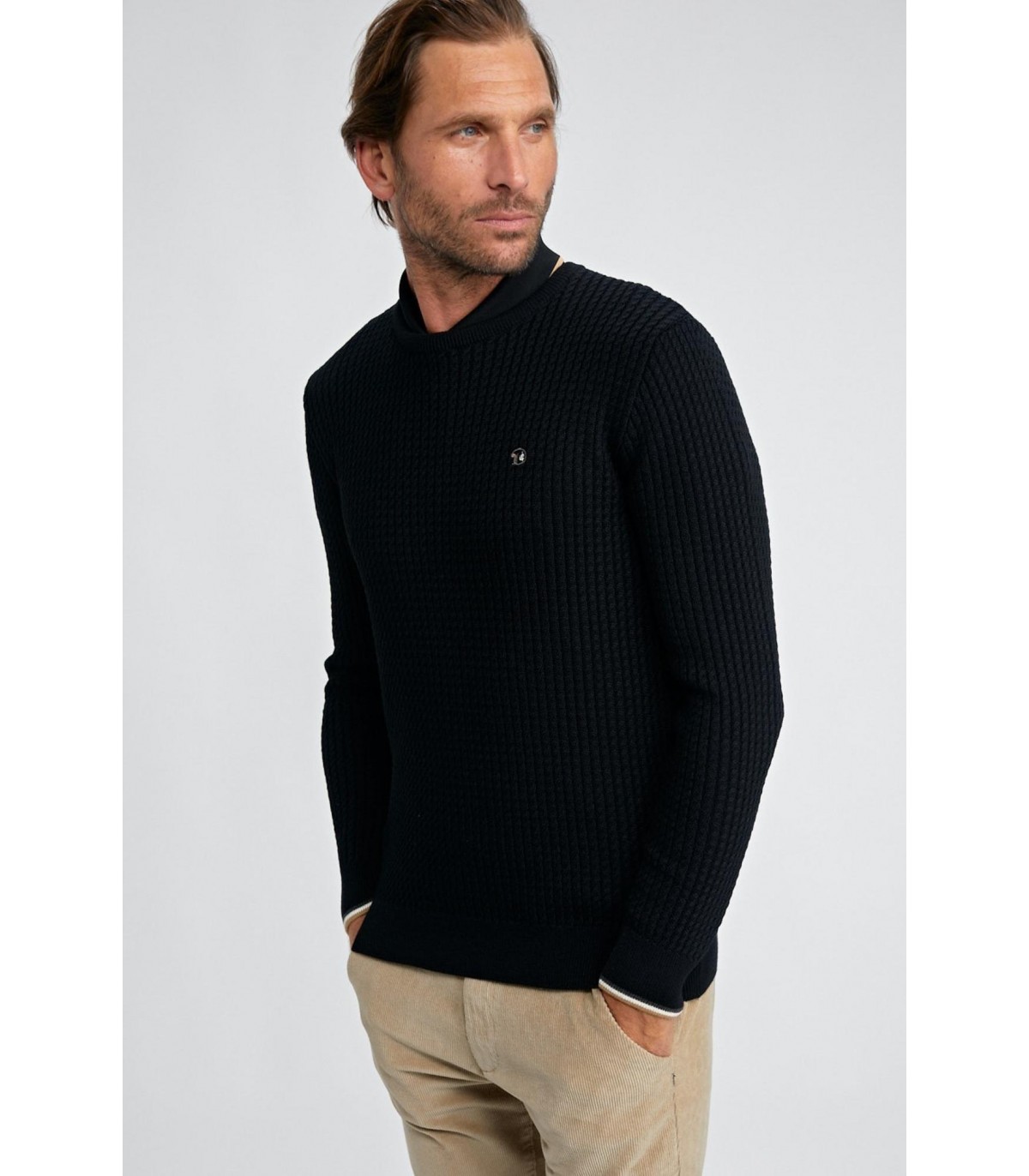 Pull col rond benson & cherry noir