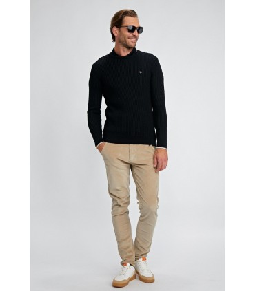 Pull col rond benson & cherry noir